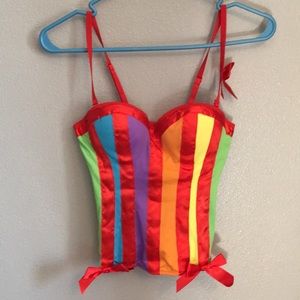 Rainbow bustier neverused(please read description)